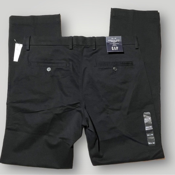 Gap Essential Khaki Straight Leg Black Pants 33”x32” - Picture 7 of 16